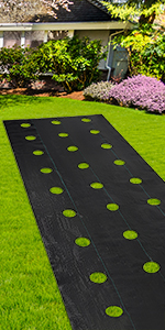 Garden Weed Barrier Landscape Fabric Durable & Heavy-Duty Weed Block Gardening Mat, Easy Setup & Superior Weed Control