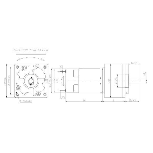 60mm 12000rpm 10nm Brushed Dc Gear Motor 30w 15w Rs 775 12v 24v