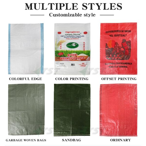 Laminated 25kg 50kg Bopp Woven Bag For Pet Food Rice Chemicals Packaging