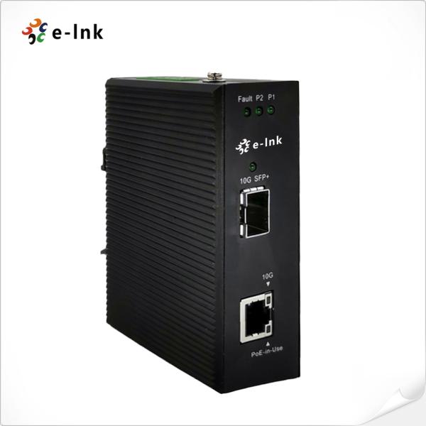 Industrial 802.3bt PoE++ Media Converter 10GBase-X SFP To 10G 5G 2.5G 1G 100M Base-T