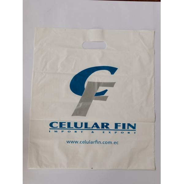 Bright ISO9001 Hard Plastic Bag With Handles Custom Die Cut Plastic Bags