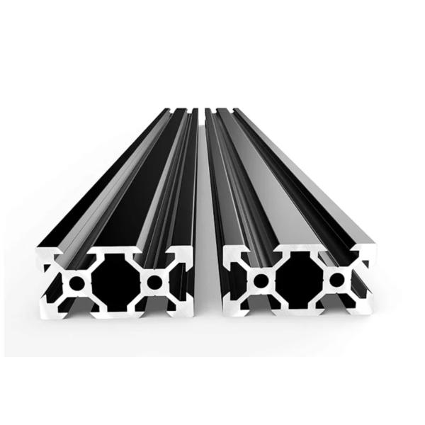 European Standard T Slot Aluminum Extrusion Anodized Black V Type Linear Rail 2040 Profile