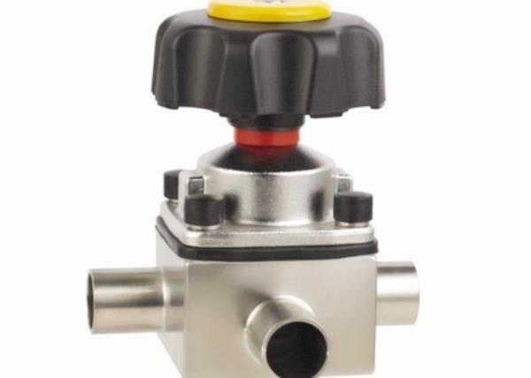 AISI 316L  3 Way Sanitary Diaphragm Valves 3/4'' To 3''  With Butt - Weld Ends