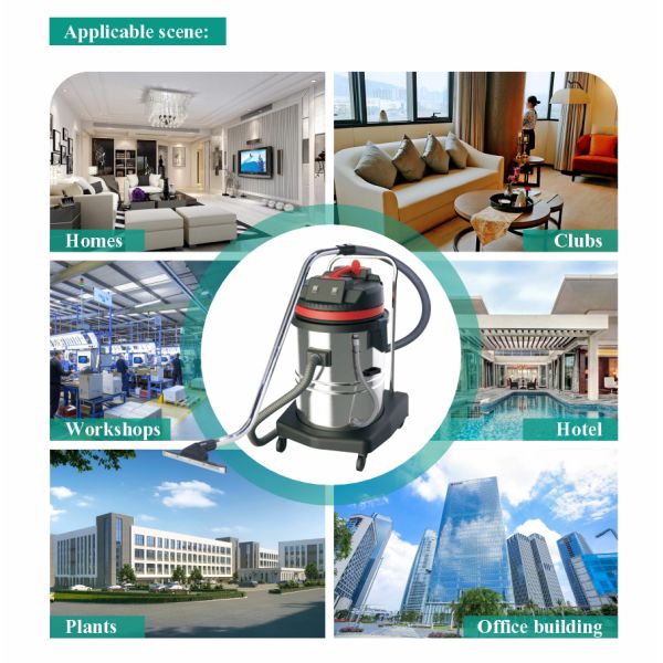 Hotel Carpet Stainless steel Vacuum Cleaner Machine High Pressure 60L