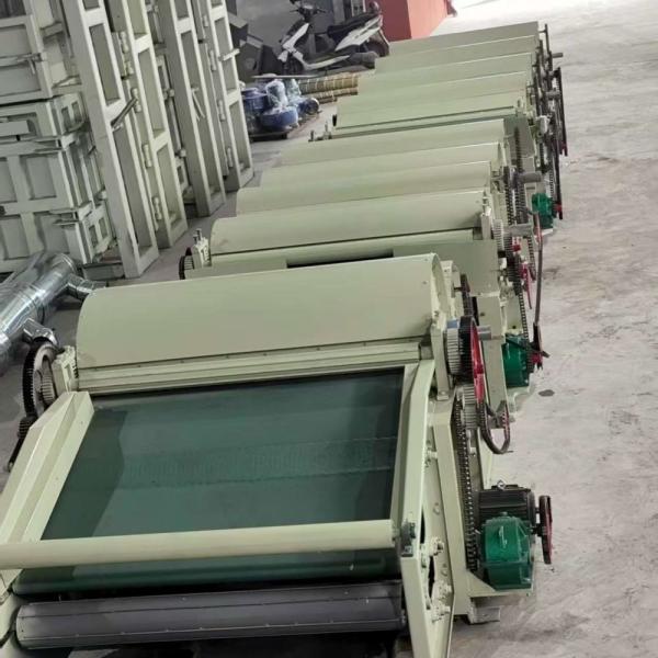 Textile waste recycling line