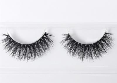 Natural Black Invisible Band Eyelashes , 3D Mink Eyelash Extensions With Private Label