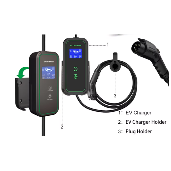 Type 2 Portable EV Charger Cable Electric Vehicle Charging Cable 7kw 3.5kw 11kw Cable