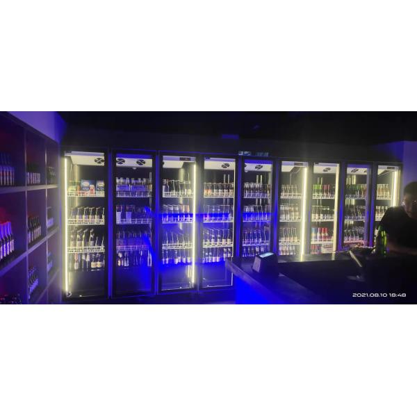 Three Door 1800L Beer Upright Glass Door Freezer Beverage