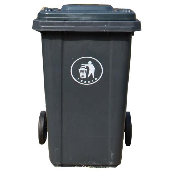 Outdoor Hospital Recycling Trash Can with Wheels in Blue Color 240L Capacity
