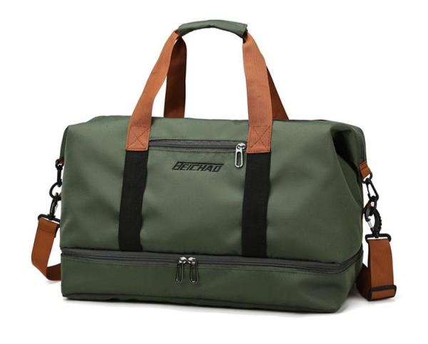 Dupla camada ginásio desporto saco de viagem sacos de viagem design requintado grande capacidade