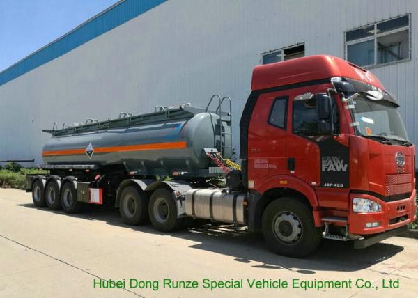 Heavy Duty Chemical Tank Trailers For 30 - 45MT Sodium Hydroxide Transportation