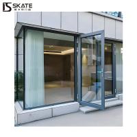 Modern Design High Performance Aluminum Casement Door with Superior Wind Pressure Resistance for Commercial Project