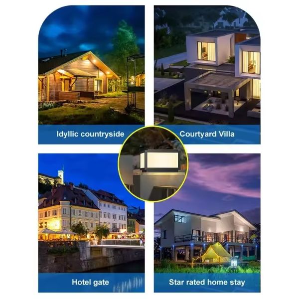 LED Solar Pillar Light With Energy-Saving LED Chips Weather-Resistant Design For Patio Pillars