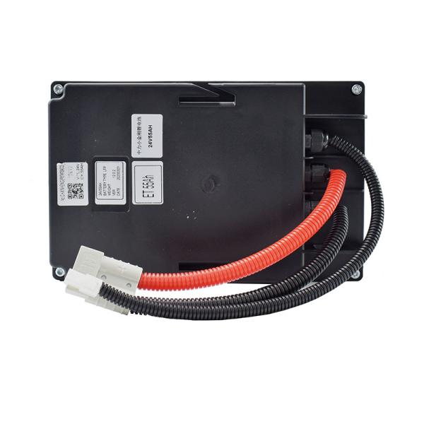 24V 55AH Powerful Pallet Truck Battery Black For Heavy Duty Applications