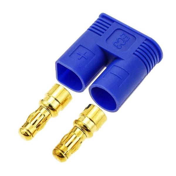 2 Pin Brass EC3 Battery Connector , 3mm Male Female EC3 Banana Plug