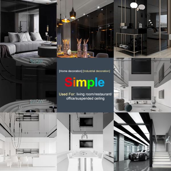 Wholesale Custom Fire Retardant Bamboo Charcoal Wood Veneer PET Mirror Wall Panel For Commercial Space