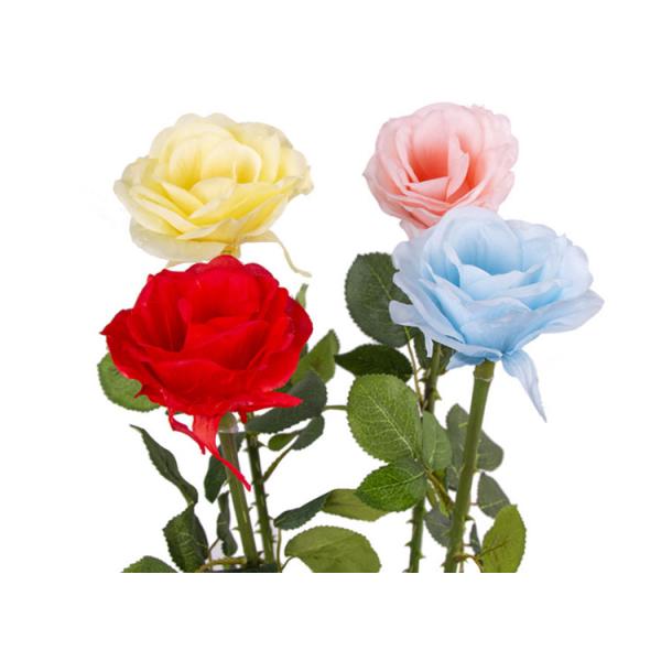 LED Silicone Rose Lights Lawn Simulation Flower Lamp Garden Courtyard Beautiful Display Bright Landscape Decorative