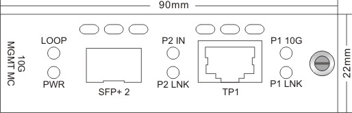 10G Manageable Media Converter Card SFP to RJ45 Frame Length 18000Bytes with 3R Repeater