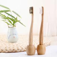 Boîte en bambou biodégradable MSDS réutilisable de caisse de brosse à dents de couleur de plaine