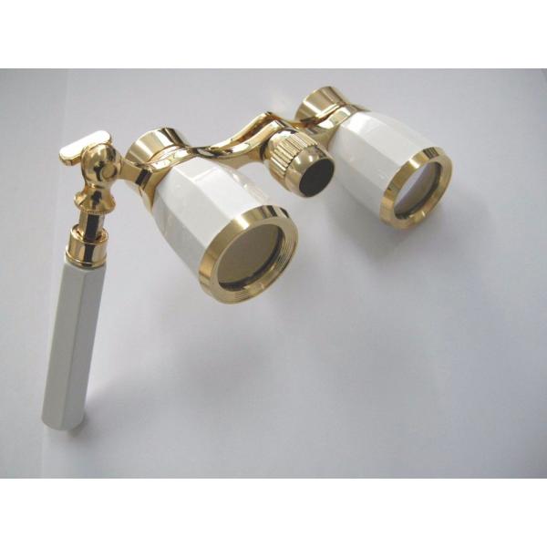 Antique Zoom Binoculars Glasses , Vintage Opera Glasses With Handle