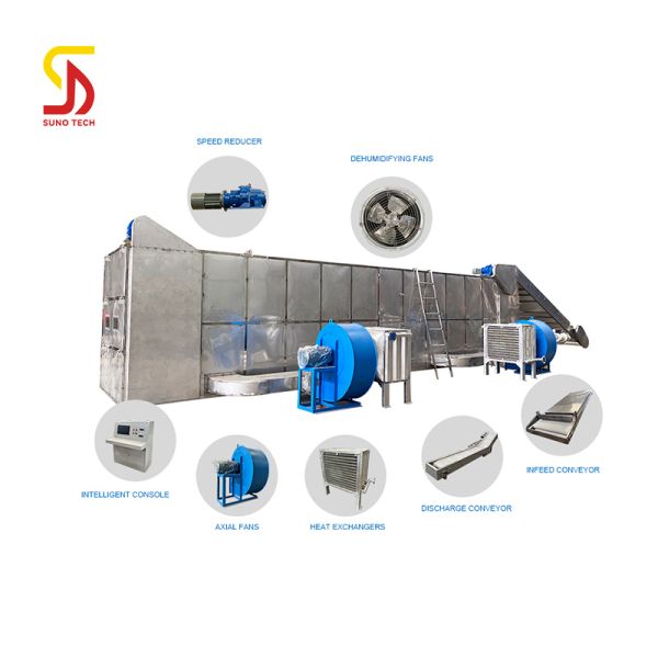 Automatic Energy Saving High Productivity Mesh Belt Dryer for Industrial Food Processing