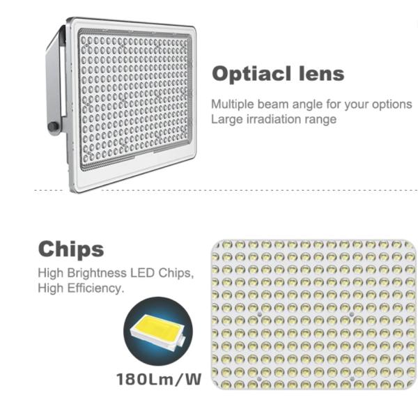 Outdoor Super Bright Solar Floodlight 1000w IP65 Waterproof Garden Pathway Floodlight
