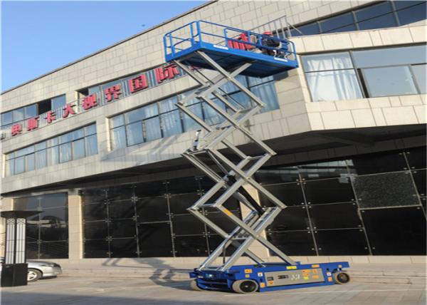 AC Power One Man Scissor Lift Easy Troubleshooting High Safety Free Spare Parts