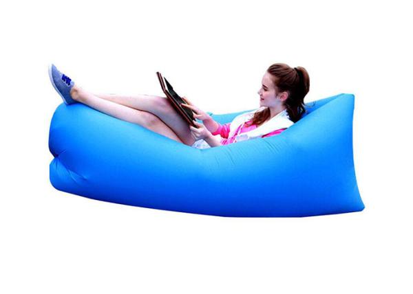 Fast Filled Inflatable Air Bag Sofa Custom Color for Outdoor Traveling / Camping