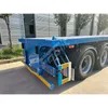3/4 Axle Flat Bed Truck Semi Trailer Blue Color Tanzania 40 Tons 60 Tons Container Transportation Support Customization Flat Semi-Trailer