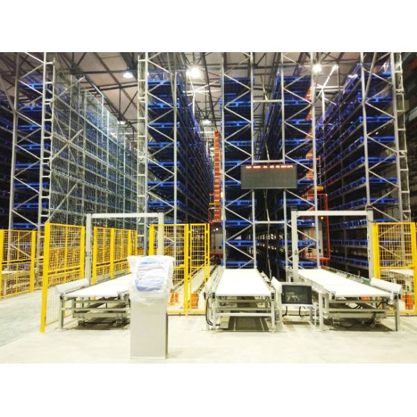 Single Deep pallet Stacker Crane ASRS, Floor Supported SRM(Storage Retrieval Machine), Automatic Storage And Retrieval System,Automation Logistics Warehouse
