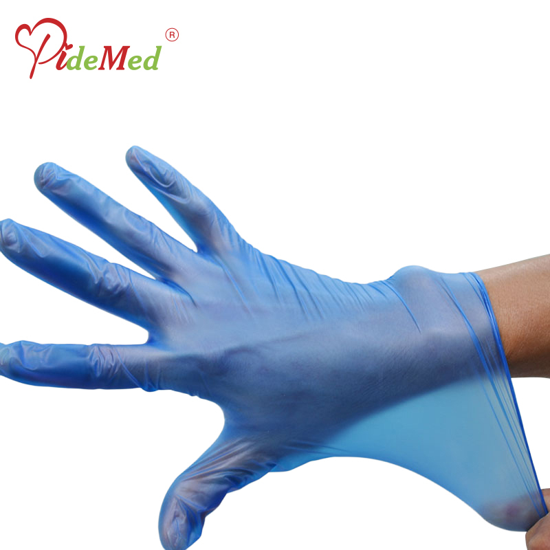 Lightweight Single Use Vinyl Gloves Beaded Cuff Vinyl Disposable Gloves