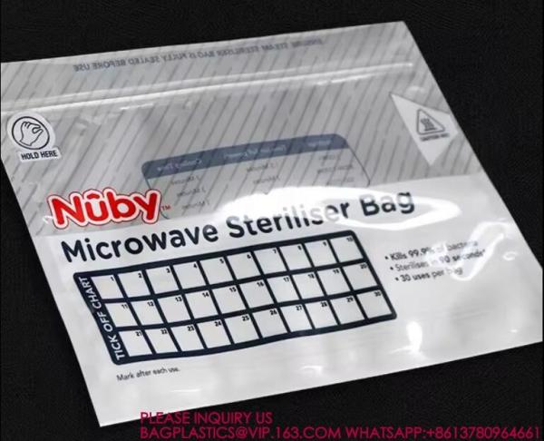 Sterilized Microwave Owen Bag Stand Up Zipper Heating Bags Reusable Microwave Owen Bag
