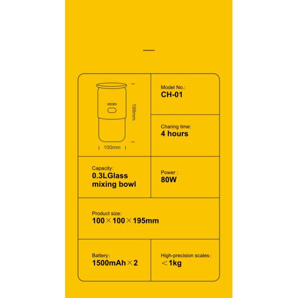 Home Use Portable Juicer 300ml For Baby Food Fruit Multifunction Kitchen Chopper