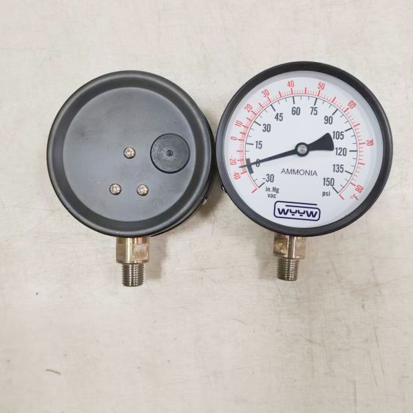 Ammonia Pressure Gauge with 100mm Dial Size and 1/4NPT Connection in Black Steel Case
