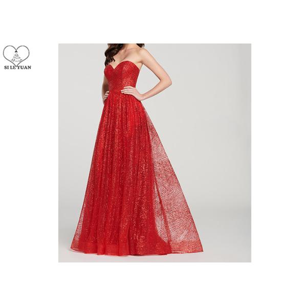 Sweep Train Wedding Bridesmaid Dresses , Sequins Sparkly Maid Of Honor Dress