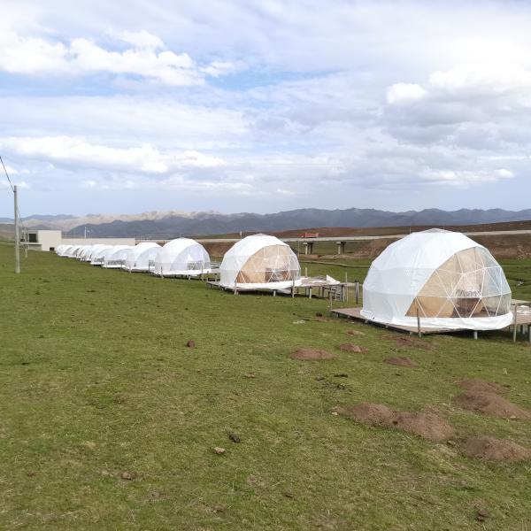 Hotel Decoration Igloo Geodesic Dome Tent Wind Resistant
