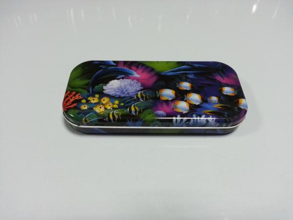 Cartucho quadrado pintado da caixa da lata do lápis para o eliminador/pena/faca
