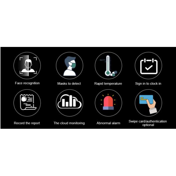 Dynamic IR Camera Face Recognition Thermometers Access Control Terminal