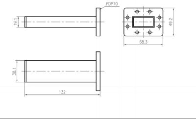 5.85-8.2GHz WR-137 WAVEGUIDE LOAD