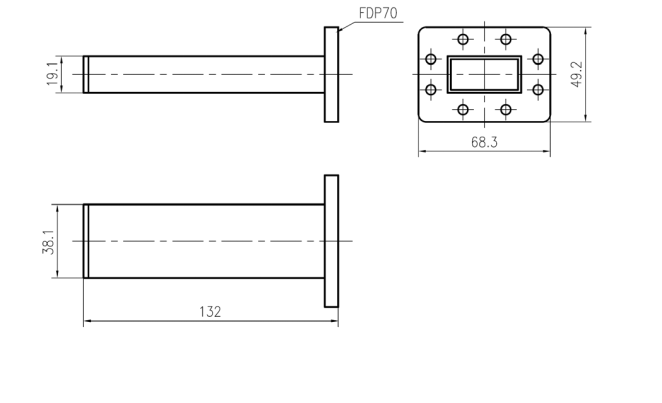 5.85-8.2GHz  WR-137  WAVEGUIDE LOAD