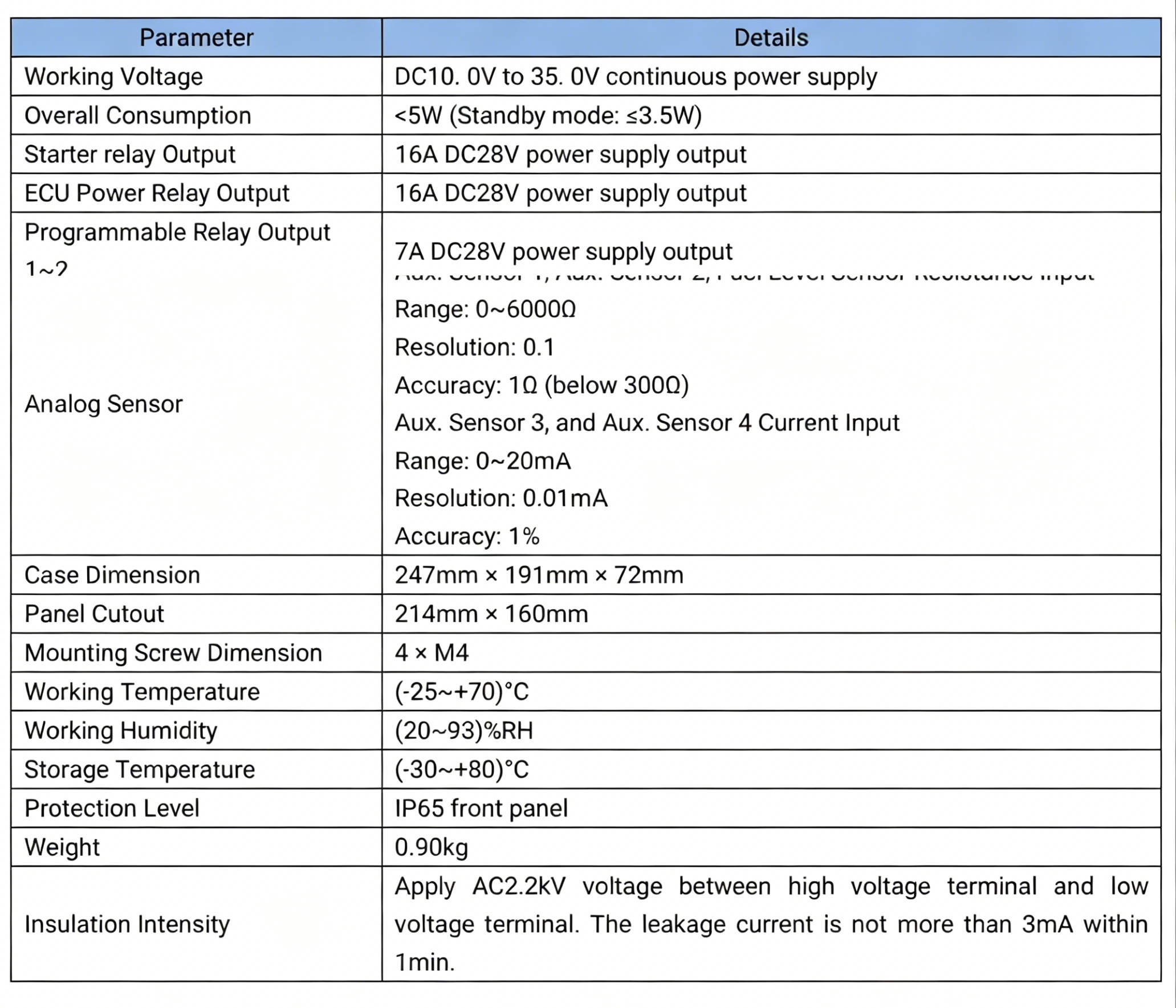Engine CAN Monitor HEM8500 SmartGen Intelligent Instruments Control Equipment 4.3-inch LCD + CANBUS Interface + RS485 Interface