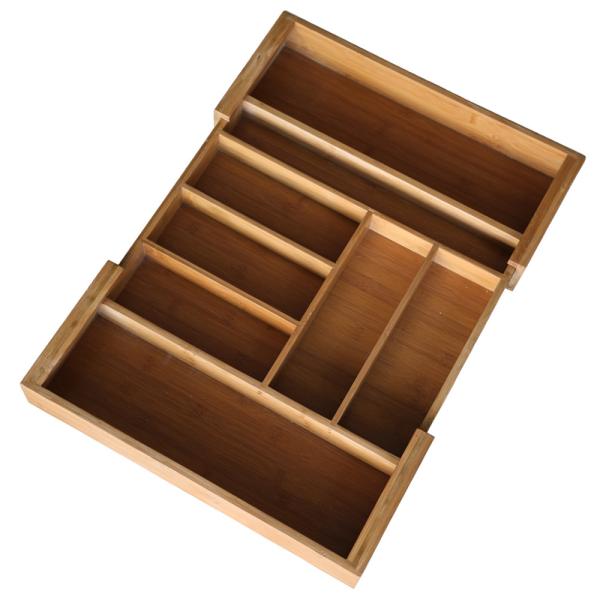 Eco-friendly Bamboo Expandable Drawer Divider Cutlery Tray
