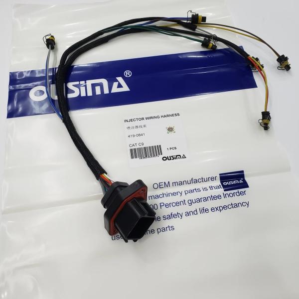 419-0841 Electric Fuel Injector Wiring Harness For  C9 Excavator