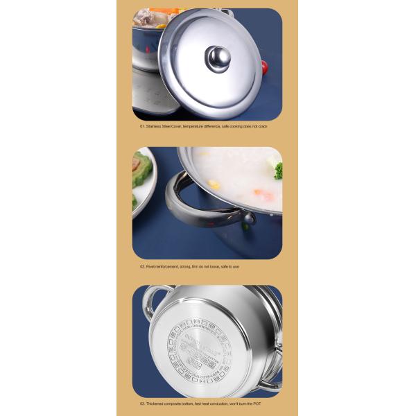 Cookware нержавеющей стали установил изделия кухни 10 частей варя набор бака