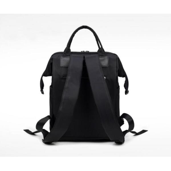 Luxury Black Polyester Kids Diaper Bag , Insulation Travel Baby Nappy Bags