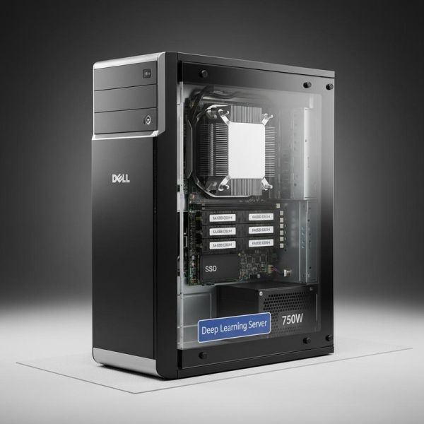 Xeon Processor De Ll Poweredge T320 Tower Server 64GB DDR4 750W SSD Deep Learning Server