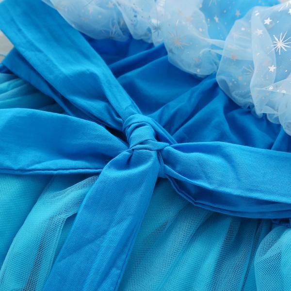 120CM Elf Light Blue Mesh Children'S Dress Clothing For Toddlers