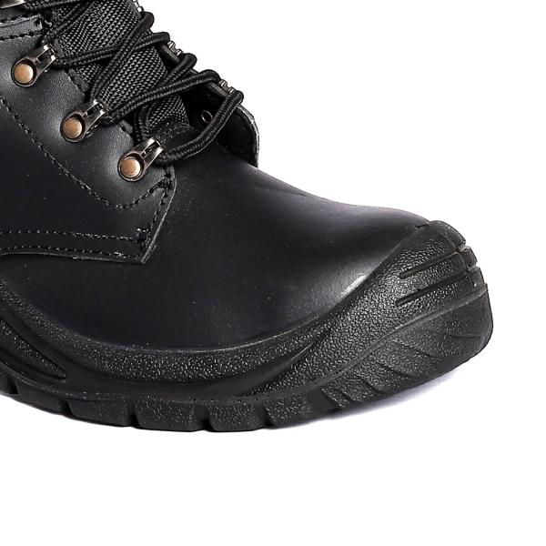 Nubuck Cow Leather Waterproof Safety Work Boots with Nylon Gusset Tongue