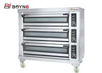 Plate-forme électrique à extrémité élevé six Tray Bakery Oven du message publicitaire trois de micro-ordinateur d'acier inoxydable