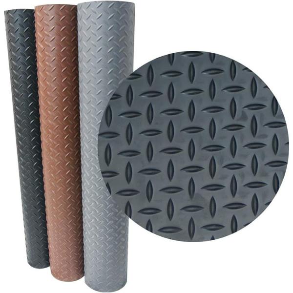 Электронный закупка резиновых полов с бриллиантовой плитой - 3,5 мм х 36 дюймов х 6 футов - темно-серый